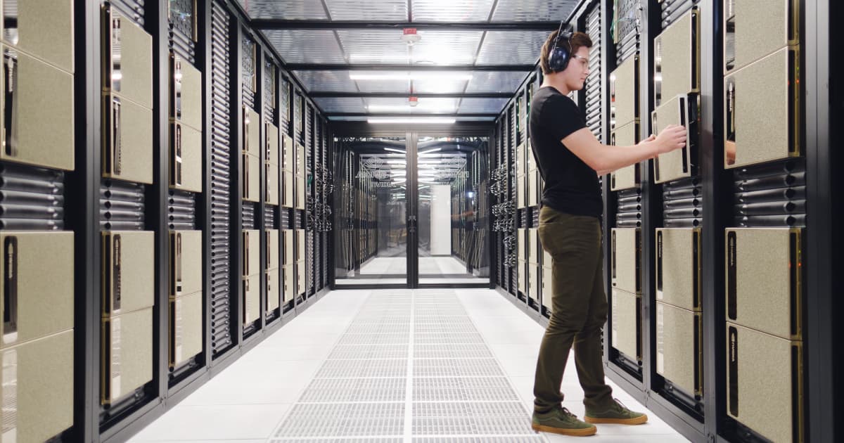 Modern commercial building exterior with electrical infrastructure